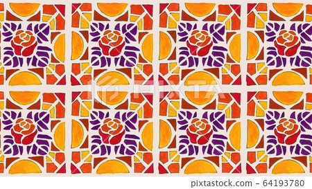 Virtual background picture material-rose flower pattern Virtual background picture material-rose flower pattern 64193780