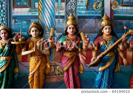 Colorful statue of Hindu God Colorful statue of Hindu God 64194010