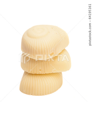 White milk chocolate isolated on white White milk chocolate isolated on white 64195161