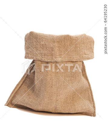 Open sack isolated on white background 64195230