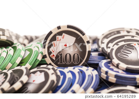 various poker chips various poker chips 64195289
