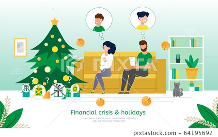 Money Deficit in Financial Crisis Vector Banner 64195692