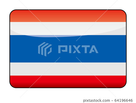 Illustration of richly designed Thai flag | Flag icon banner with half-dimensional and glossy Illustration of richly designed Thai flag | Flag icon banner with half-dimensional and glossy 64196646