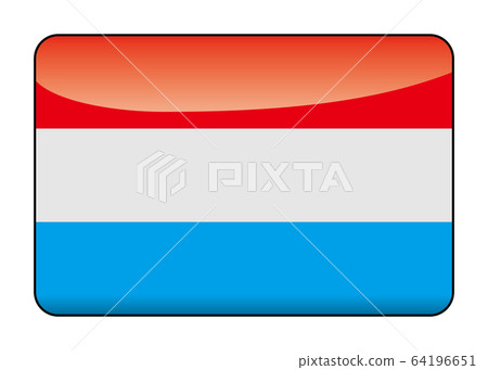 設計精美的盧森堡國旗的插圖|半固態和光澤的國旗圖標橫幅 64196651