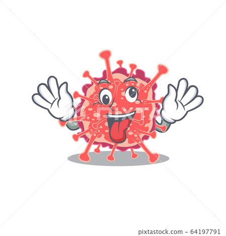 A cartoon design of polyploviricotina having a crazy face A cartoon design of polyploviricotina having a crazy face 64197791