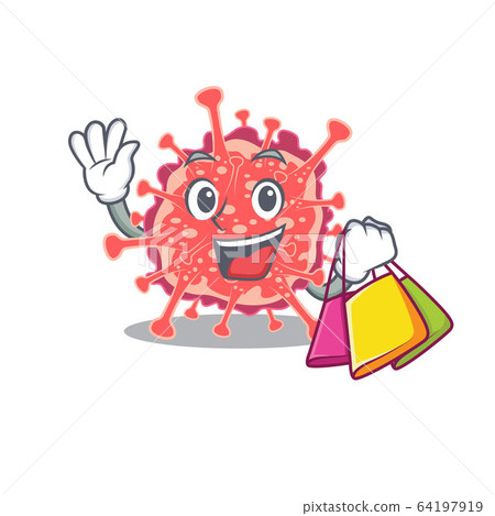 Rich and famous polyploviricotina cartoon character holding shopping bags Rich and famous polyploviricotina cartoon character holding shopping bags 64197919