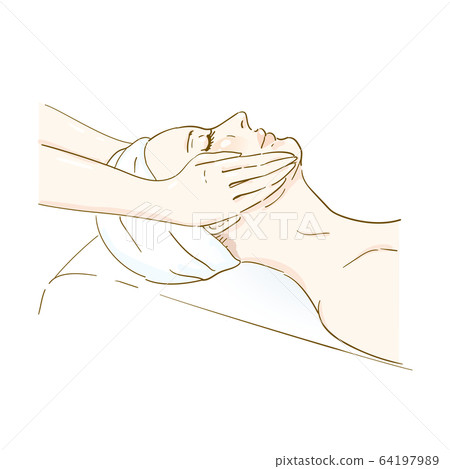 Esthetics, professional treatment, facial massage 64197989