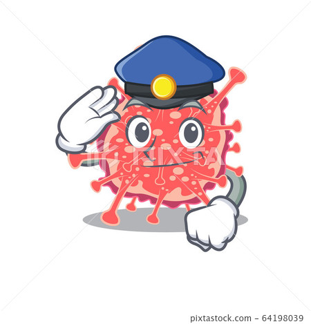 Police officer mascot design of polyploviricotina wearing a hat 64198039