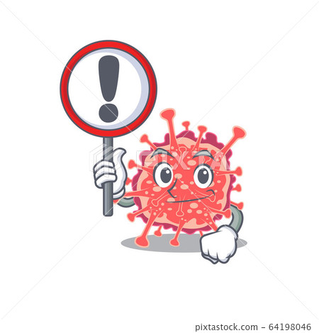 An icon of polyploviricotina cartoon design style with a sign board An icon of polyploviricotina cartoon design style with a sign board 64198046