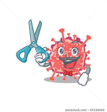 Sporty polyploviricotina cartoon character design with barber Sporty polyploviricotina cartoon character design with barber 64198068