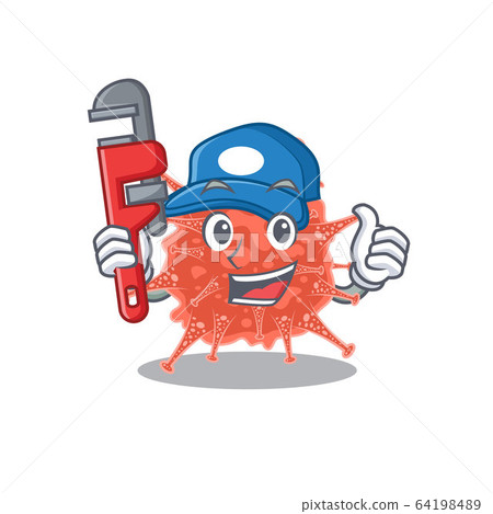 Smart Plumber orthocoronavirinae on cartoon character design 64198489