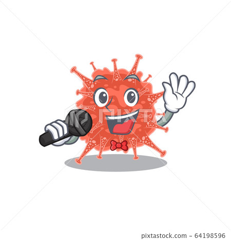 Cute orthocoronavirinae sings a song with a microphone Cute orthocoronavirinae sings a song with a microphone 64198596