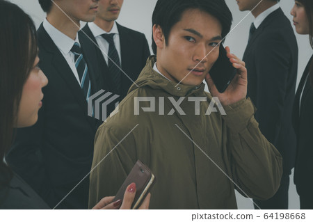 人群 手機 智能手機 64198668