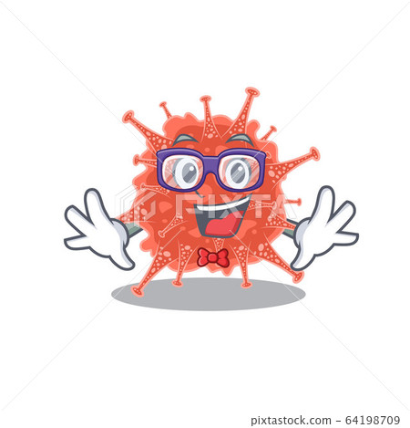 Super Funny Geek orthocoronavirinae cartoon character design 64198709