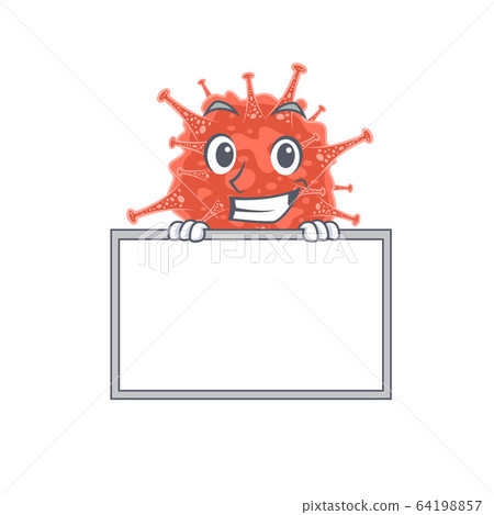 Smiley orthocoronavirinae cartoon character style bring board 64198857