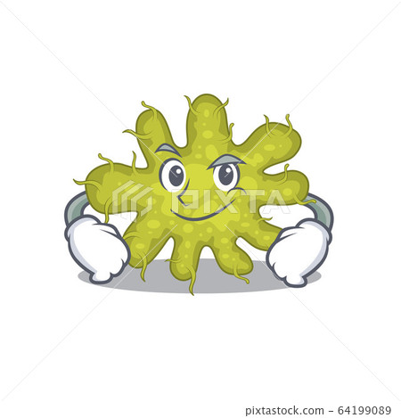 A mascot design of bacterium having confident gesture A mascot design of bacterium having confident gesture 64199089