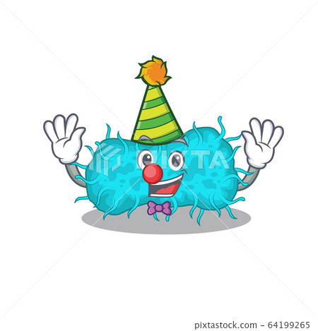 cartoon character design concept of cute clown bacteria prokaryote 64199265