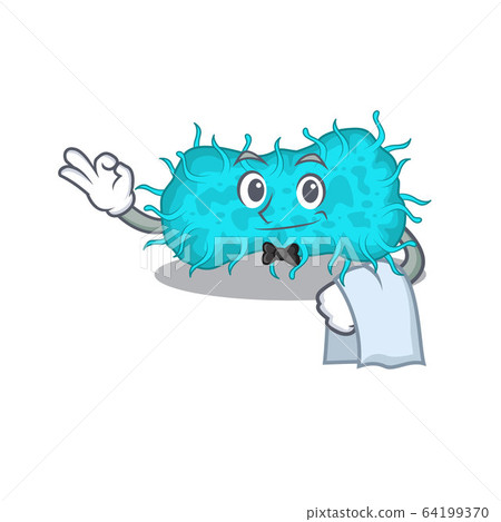 A cartoon character of bacteria prokaryote waiter working in the restaurant A cartoon character of bacteria prokaryote waiter working in the restaurant 64199370