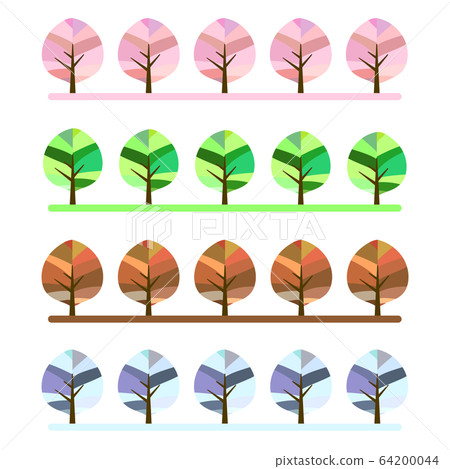 Set of row of trees 64200044