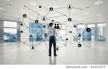 Networking and social communication concept as effective point for modern business Networking and social communication concept as effective point for modern business 64201077