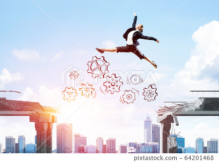 Problem and difficulties overcoming concept. 64201468