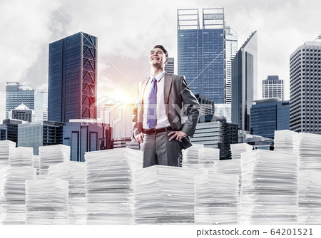 Successful confident businessman in suit. Successful confident businessman in suit. 64201521