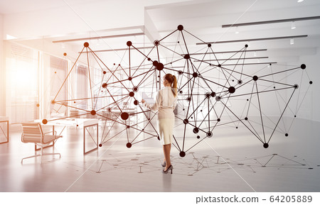 Networking and social communication concept as effective point for modern business Networking and social communication concept as effective point for modern business 64205889