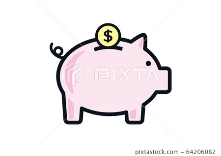 Pig piggy bank illustration Pig piggy bank illustration 64206082