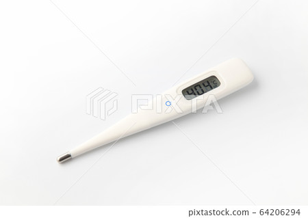 電子溫度計平熱白色背景 64206294