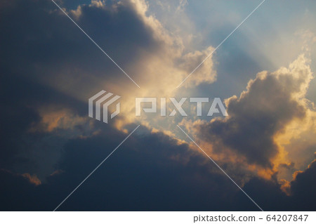 evening cloudy sky at sunset evening cloudy sky at sunset 64207847