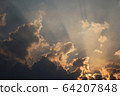 evening cloudy sky at sunset 64207848