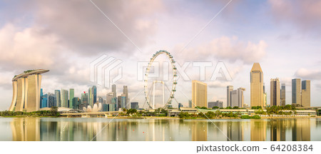 Business district and Marina bay in Singapore Business district and Marina bay in Singapore 64208384