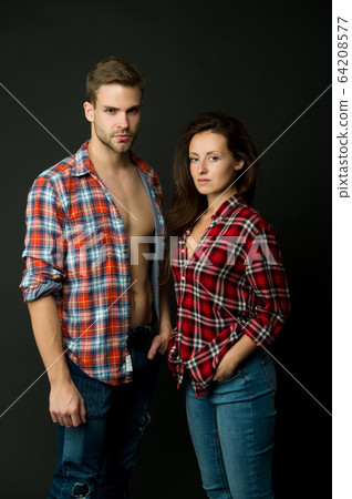 Family look. Similar outfits. Couple wear Family look. Similar outfits. Couple wear 64208577