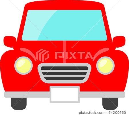 Retro red car 64209660