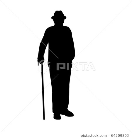 Grandfather silhouette with crutch 64209803