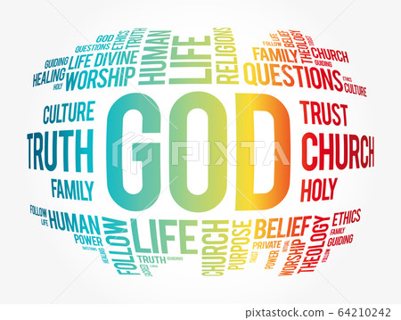 GOD word cloud collage GOD word cloud collage 64210242