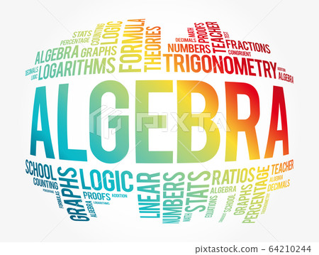 Algebra word cloud collage Algebra word cloud collage 64210244