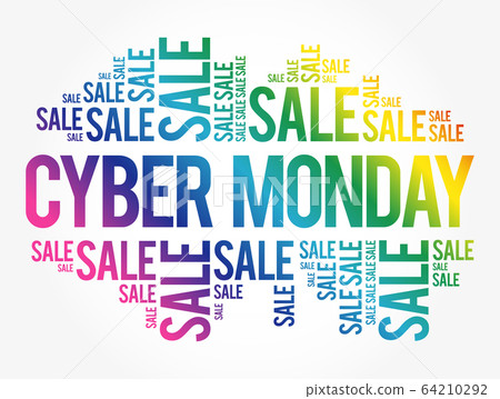 Cyber Monday word cloud collage Cyber Monday word cloud collage 64210292