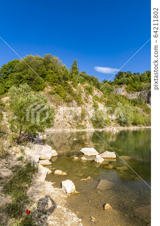 flooded former mine near Benatina, Sobrance 64211802
