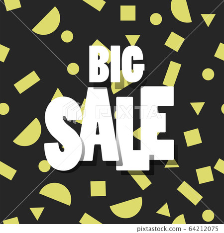Sale black banner template design, Big sale . Super Sale, end of season special offer banner. vector illustration. Sale black banner template design, Big sale . Super Sale, end of season special offer banner. vector illustration. 64212075