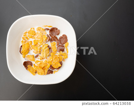 Breakfast is ready to be eaten in a white bowl Breakfast is ready to be eaten in a white bowl 64213038