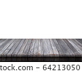Wood table background. Perspective wood on white background. 64213050