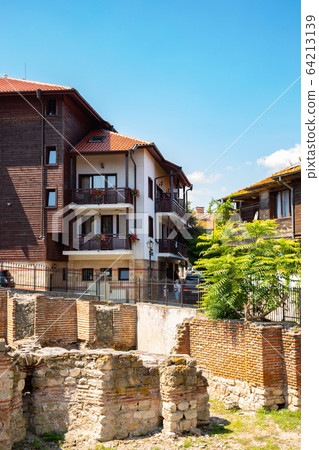 Ancient ruins Early Byzantine Terms in Nessebar, Bulgaria 64213139