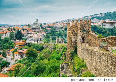 Tsarevets Fortress and old town in Veliko Tarnovo, Bulgaria Tsarevets Fortress and old town in Veliko Tarnovo, Bulgaria 64213306