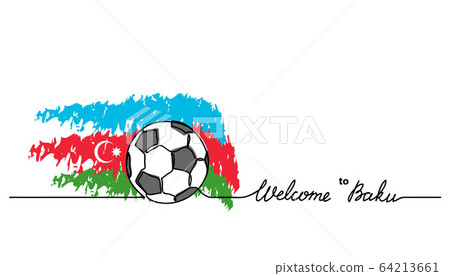 Welcome to Baku simple soccer, football banner.... - Stock Illustration  [64213661] - PIXTA