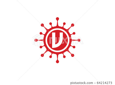 Coronavirus (COVID-19). Symbol of the fight against coronavirus. Stop virus sign. Coronavirus infection emblem flat vector illustration 64214273