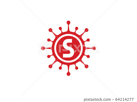 Coronavirus (COVID-19). Symbol of the fight against coronavirus. Stop virus sign. Coronavirus infection emblem flat vector illustration 64214277