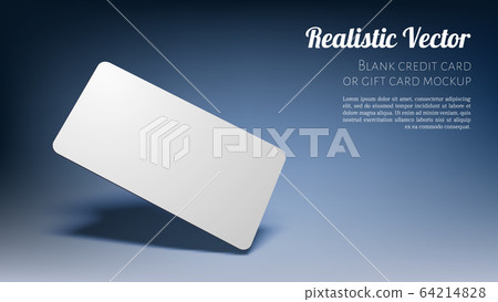 Blank Credit, Gift or Business Card Mockup. Blank Credit, Gift or Business Card Mockup. 64214828