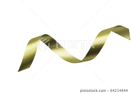 A golden ribbon isolated on a white background 64214844