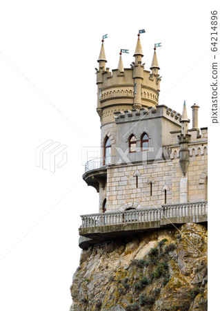 Medieval castle over white background. Swallow's Nest, The Crime 64214896